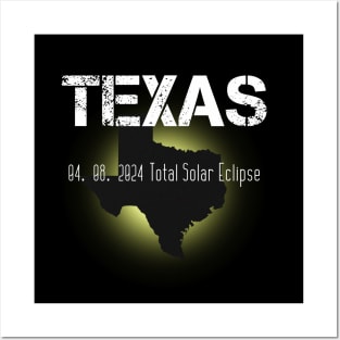 Texas Eclipse 2024 Posters and Art